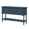 U_STYLE 47'' Modern Console Table Sofa Table for Living Room with 2 Drawers; 2 Cabinets and 1 Shelf