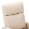 vidaXL Electric Massage Recliner Cream Fabric