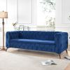 84" Inch Width Traditional Square Arm removable cushion 3 seater Sofa