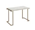 Boice II Sofa Table in Faux Marble & Champagne XH