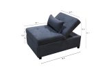 Cozy Castle Sleeper Chair, Convertible Chair Bed, 4 in 1 Ottoman Bed, Pull Out Sofa Bed, Linen Fabric Chaise Lounge, for Living Room/Small Apartment