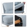 Accent Chair with Ottoman Set; Fabric Armchair with Wood Legs and Adjustable Backrest ; Mid Century Modern Comfy Lounge Chair for Living Room; Bedroom