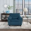 Single Seater sofa Velvet Super Cozy Upholstered Couch for Living Room; Bedroom; Office; Blue