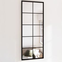 vidaXL Wall Mirror Black 39.4"x15.7" Metal