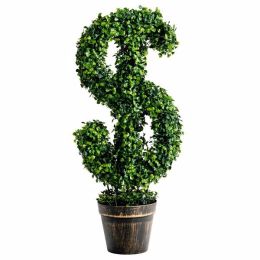 24' Artificial Boxwood Topiary Plant Faux Decorative Tree Indoor Outdoor