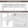 Console Table Sofa Table with Storage Console Tables for Entryway with Drawers and Shelf Rectangular Living Room Table Solid Wood Long (Antique White)