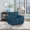 Single Seater sofa Velvet Super Cozy Upholstered Couch for Living Room; Bedroom; Office; Blue