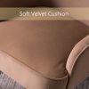 Modern Soft Velvet Material Brown Ergonomics Accent Chair Living Room Chair Bedroom Chair Home Chair With Gold Legs And Adjustable Legs For Indoor Hom