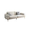 Modern Velvet Sofa for Living Room Beige Color