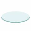 36" Inch Round Tempered Glass Table Top Clear Glass 1/2" Inch Thick Beveled Polished Edge