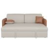 Modern American sofa bed-with USB- beige brown