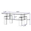 Tempered Glass Coffee Table Clear Table Transparent Coffee Table for Room