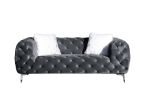 Grey Elegant Velvet Living Room Sofa