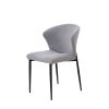 Dining Chairs set of 4; Upholstered Side Chairs; Adjustable Kitchen Chairs Accent Chair Cushion Upholstered Seat with Metal Legs for Living Room Grey