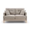 Living Space Sofa 2 Seater ; Loveseat With Waterproof Fabric Cream ; USB Charge