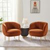 Living Room Chair Mid-Century Modern Accent Chairs Cozy Armchair Reading Gaming Lounge Arm Chair with Metal Legs for Bedroom Office