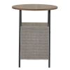 End Table with Resting Rlace for Rets; Round Side Table with Storage Shelf