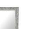 Rectangular Polystyrene Encased Wall Mirror with Textured Details; Chrome; DunaWest