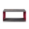 Cargo Accent Table w/Wall Shelf in Red AC00361