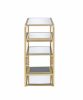 Astrid Sofa Table in Gold &amp; Mirror 81093