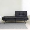 Convertible Memory Foam Futon Couch Bed; Modern Folding Sleeper Sofa-SF267PUBK