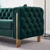 Modern velvet sofa GREEN color