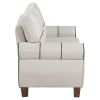 Mid-Century Loveseat Classic Upholstered Couch with Rolled Arm for Home or Office (loveseat)