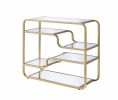 Astrid Sofa Table in Gold &amp; Mirror 81093