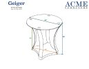 Geiger End Table in Chrome &amp; Black Glass 81917