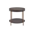 Weyton End Table; Dark Oak &amp; Champagne 82957