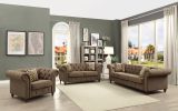 Aurelia Sofa w/2 Pillows; Brown Linen 52425