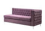 Rhett Sectional Sofa; Purple Velvet 55500