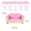 Pink Kids Sofa Armchair Couch Lounge Kids Birthday Gift With Footstool