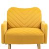 COOLMORE Velvet Chair ; Accent chair/ Living room lesiure chair with metal feet