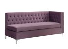 Rhett Sectional Sofa; Purple Velvet 55500