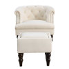 [Video] Welike Modern Chesterfield Tufted Accent Chair with Deep Buttons; Living room chair; Comfortable Armchair with Solid Wood Legs; Tufted Chair f