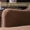 Modern Soft Velvet Material Brown Ergonomics Accent Chair Living Room Chair Bedroom Chair Home Chair With Gold Legs And Adjustable Legs For Indoor Hom