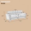 79.9" Modern Living Room Sofa Linen Upholstered Couch Furniture for Home or Office ; Light Grey*Blue; (3-Seat; Old Sku:WF288519AAC)