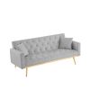 GREY Convertible Folding Futon Sofa Bed ; Sleeper Sofa Couch for Compact Living Space.