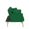 GREEN VELVET SOFA BED