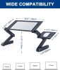 Adjustable Laptop Desk; Laptop Stand for Bed Portable Lap Desk Foldable Table Workstation Notebook Riser with Mouse Pad; Ergonomic Computer Tray Readi