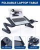 Adjustable Laptop Desk; Laptop Stand for Bed Portable Lap Desk Foldable Table Workstation Notebook Riser with Mouse Pad; Ergonomic Computer Tray Readi