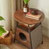 End Table with Resting Rlace for Rets; Round Side Table with Storage Shelf