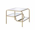 Astrid End Table in Gold & Mirror XH