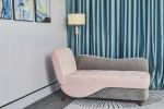 New+Pink adjustable living room sofa bed with storage cushions including a pillow