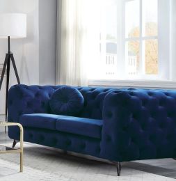 Atronia Loveseat; Blue Fabric YJ