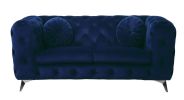 Atronia Loveseat; Blue Fabric YJ