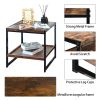 Rustic 2-tier Side Table Sofa Table Nightstand for Bedroom; Living Room