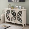 U-style; Accent Storage Cabinet Wooden Cabinet with Adjustable Shelf for Entryway; Living Room; Bedroom