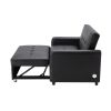 Orisfur. 51" Convertible Sleeper Bed; Adjustable Oversized Armchair with Dual USB Ports for Small Space